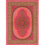 明るいローズピンクのクム産ペルシャ絨毯 サフィール工房