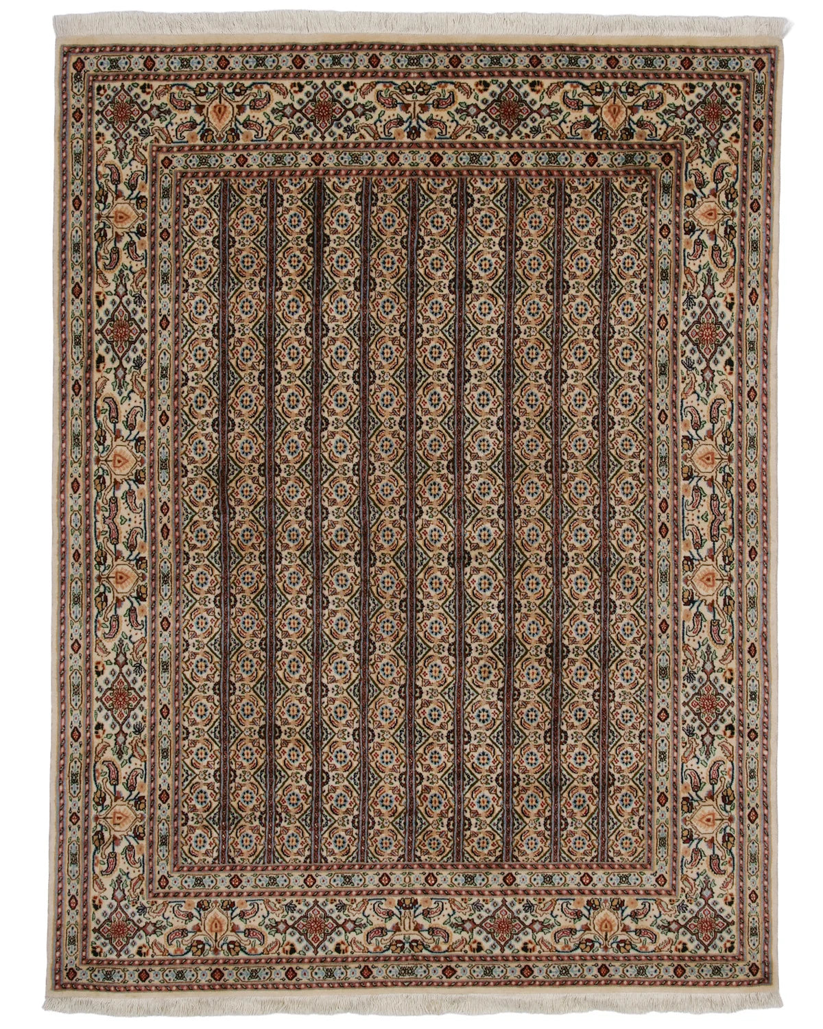 ペルシャ絨毯 ムード産 142x190cm マヒ柄 ウール ベージュ ペルシャ絨毯 ムード産 142x190cm マヒ柄 ウール ベージュ