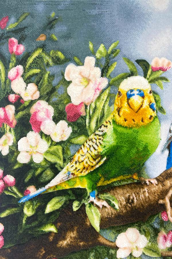 ペルシャ絨毯 絵画 鳥