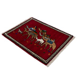 Persian carpet Shiraz approx. 77cm x 85cm