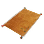 玄関マット ペルシャ絨毯 ギャッベ オレンジ