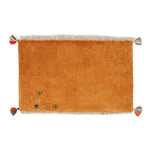 玄関マット ペルシャ絨毯 ギャッベ オレンジ