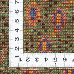 ペルシャ絨毯 ギャッベ グリーン 玄関マット