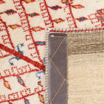 ペルシャ絨毯 ギャッベ 玄関マット アイボリー