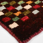 ギャッベ ペルシャ絨毯 赤 レッド 玄関マット 手織り ラグ