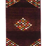 ギャッベ ペルシャ絨毯 赤 レッド 玄関マット 手織り ラグ