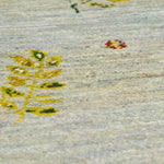 手織りペルシャ絨毯 ギャッベ 50x80cm 玄関マット 淡いブルー