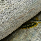 手織りペルシャ絨毯 ギャッベ 50x80cm 玄関マット 淡いブルー