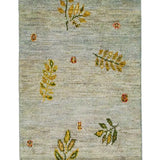 手織りペルシャ絨毯 ギャッベ 50x80cm 玄関マット 淡いブルー