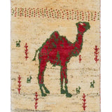 ペルシャ絨毯 ギャッベ ラクダ 60x90cm 玄関マット 手織りラグ