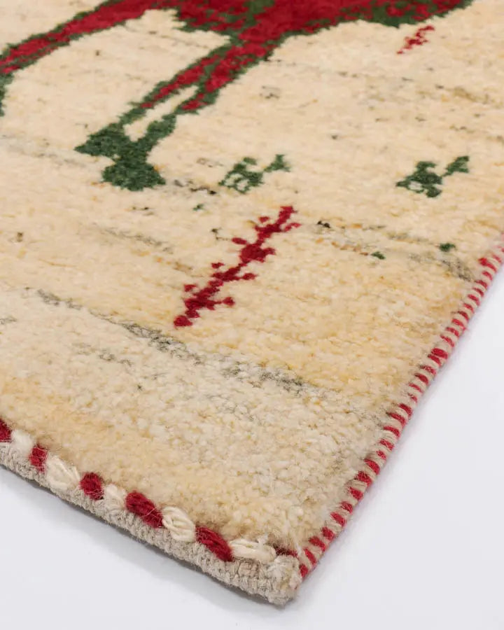ペルシャ絨毯 ギャッベ ラクダ 60x90cm 玄関マット 手織りラグ