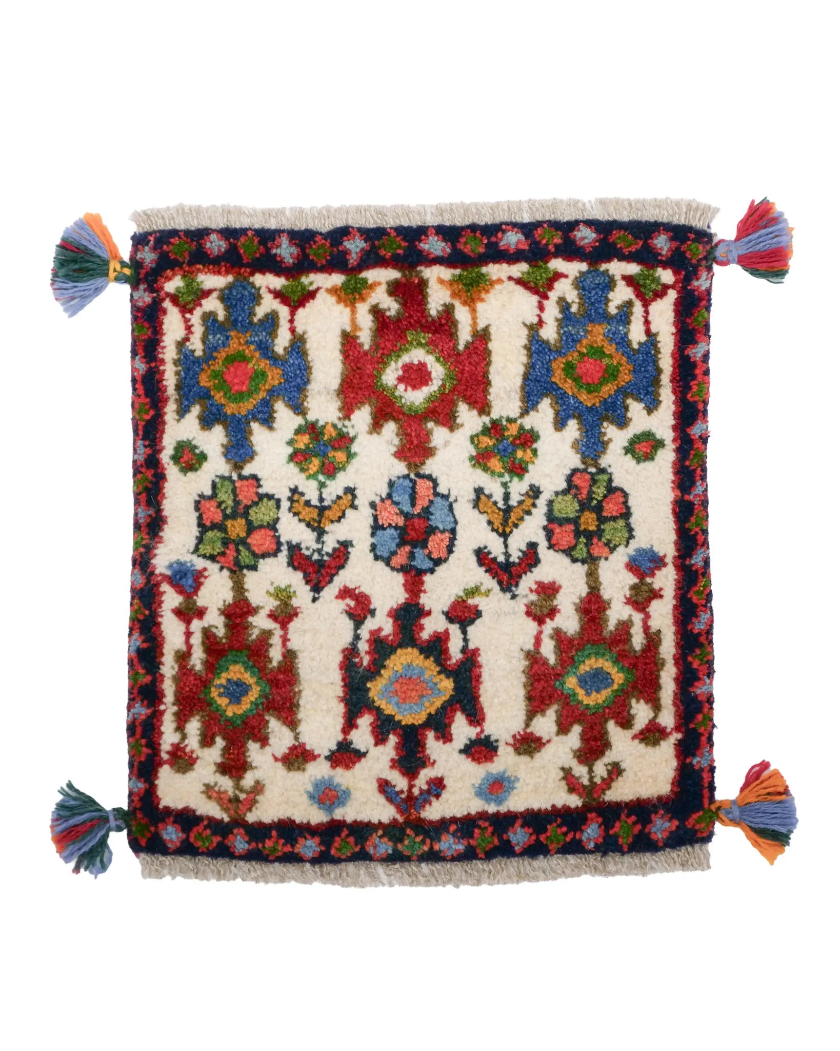 ペルシャ絨毯 ミニギャッベ 約42×44cm『専用』 ペルシャ絨毯 ペルシャ絨毯 ミニギャッベ 約42×44cm『専用』 ペルシャ絨毯