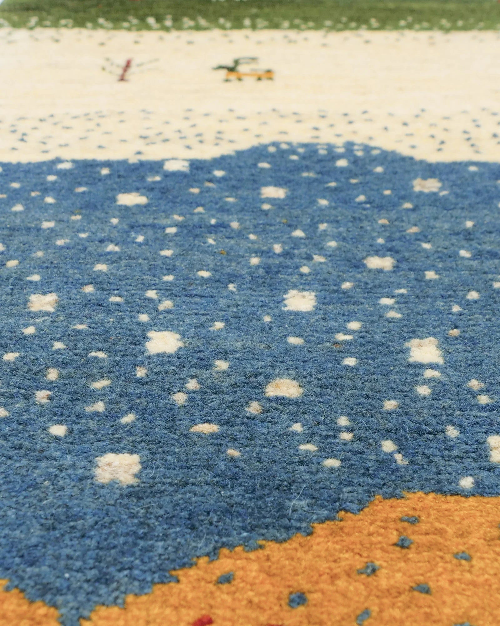 ギャッベ 46x130cm 細長 ランナー 廊下 ペルシャ絨毯