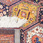 ペルシャ絨毯 カシュガイ 163x224cm トライバルラグ 黒 ブラック 手織り