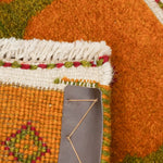 ペルシャ絨毯 ライオン ラグ ギャッベ 玄関マット 手織り