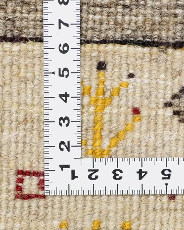 ギャッベ 40x45cm ライオンのつもりの猫 手織りペルシャ絨毯
