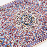 ペルシャ絨毯 ナイン産 約50cm x 85cm ゴンバッディ 玄関マット モスク 手織り ラグ