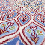 ペルシャ絨毯 ナイン産 約50cm x 85cm ゴンバッディ 玄関マット モスク 手織り ラグ