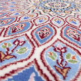 ペルシャ絨毯 ナイン産 約50cm x 85cm ゴンバッディ 玄関マット モスク 手織り ラグ