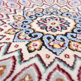 ペルシャ絨毯 ナイン産 約50cm x 85cm ゴンバッディ 玄関マット モスク 手織り ラグ