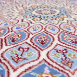 ペルシャ絨毯 ナイン産 約50cm x 85cm ゴンバッディ 玄関マット モスク 手織り ラグ
