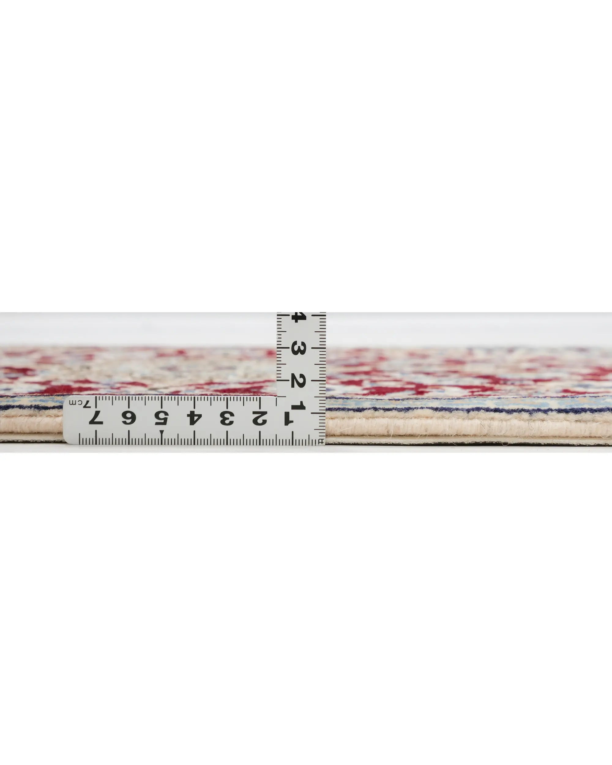 ペルシャ絨毯 ナイン産 40x60cm 玄関マット ミニ 赤色 レッド 手織り ラグ