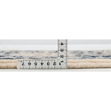 手織り ペルシャ絨毯 ナイン産 ウール&シルク 40x60cm 玄関マット 青 ブルー ラグ