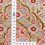 ペルシャ絨毯 クム産 ウール 手織り ピンク ベージュ 玄関マット ラグ マヒ柄