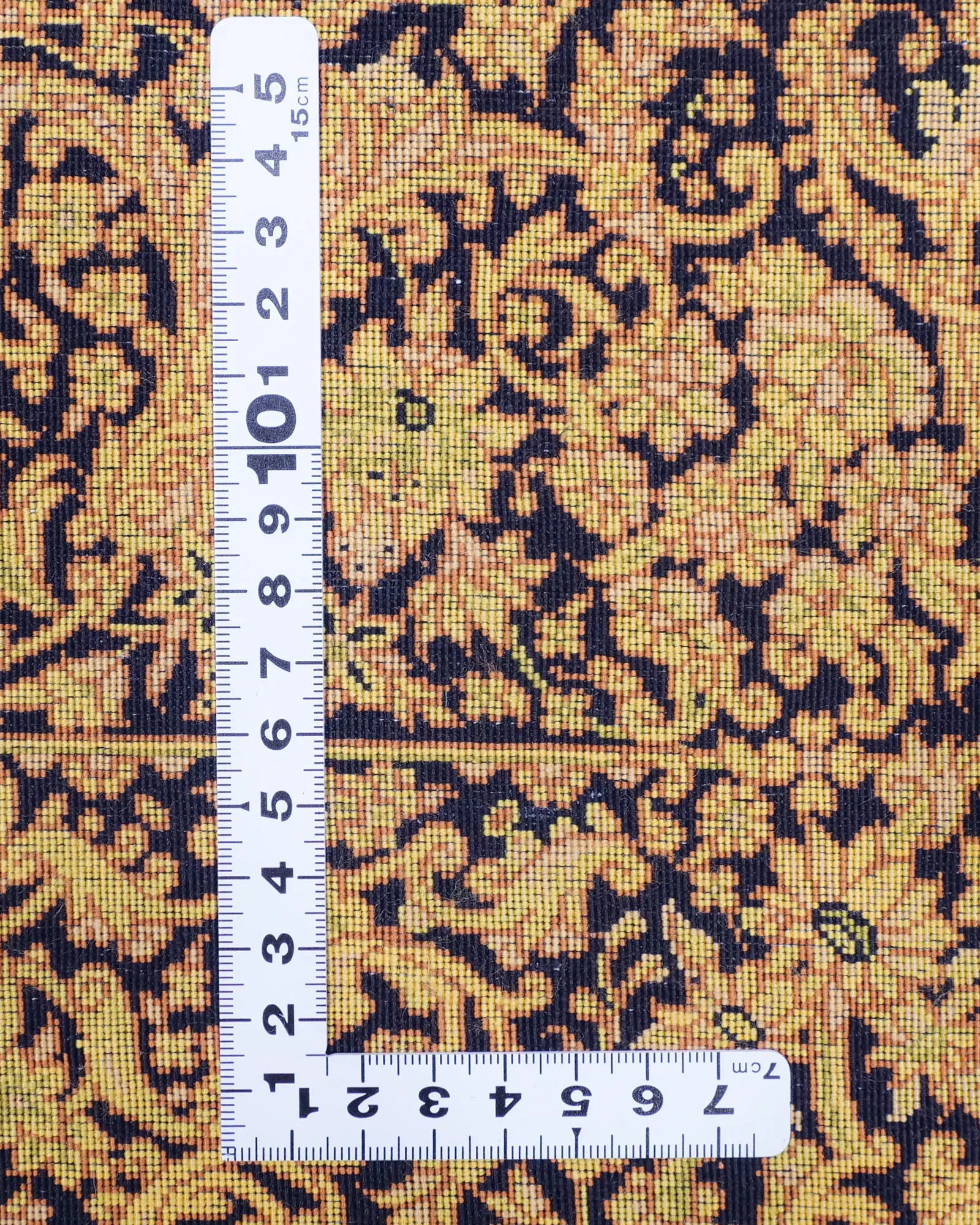 ペルシャ絨毯 サイディ工房 150x212cm クム産 シルク 黒&金 手織り ラグ
