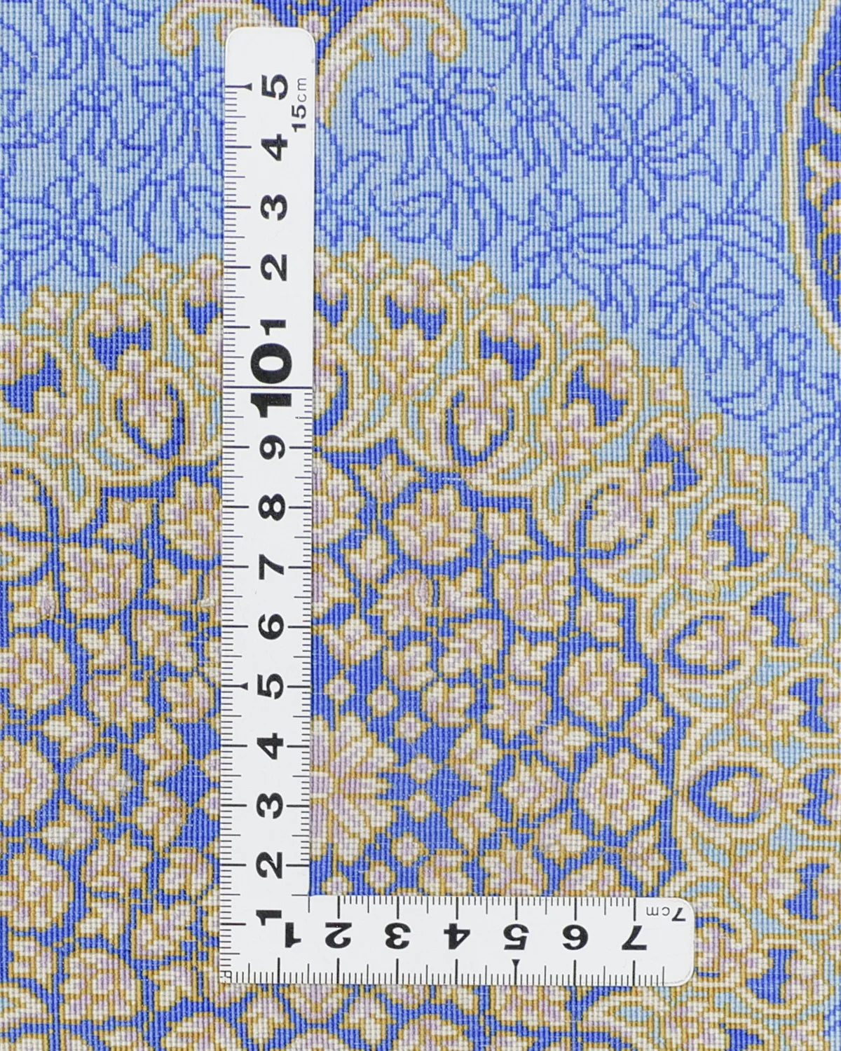 クム産 シルク 高級ペルシャ絨毯 ロイヤルブルー 青 50×80cm 玄関マット 手織り ラグ