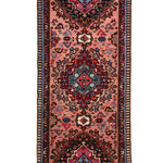 ペルシャ絨毯 ヤラメ 63x122cm ピンク トライバルラグ 細長