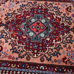 ペルシャ絨毯 ヤラメ 63x122cm ピンク トライバルラグ 細長