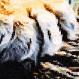 手織り絵画絨毯 タブリーズ産 虎のデザイン リビング装飾に