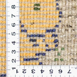 ペルシャ絨毯 ギャッベ 40x40cm 座布団 うさぎ 手織りラグ