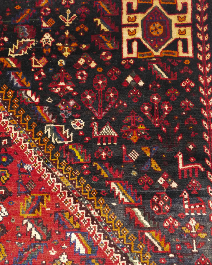 ペルシャ絨毯 アバデ産 ヴィンテージ 約135cm x 227cm