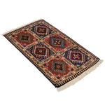 ペルシャ絨毯 ヤラメ 60x101cm 玄関マット 手織りラグ