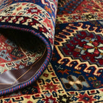 ペルシャ絨毯 ヤラメ 60x101cm 玄関マット 手織りラグ