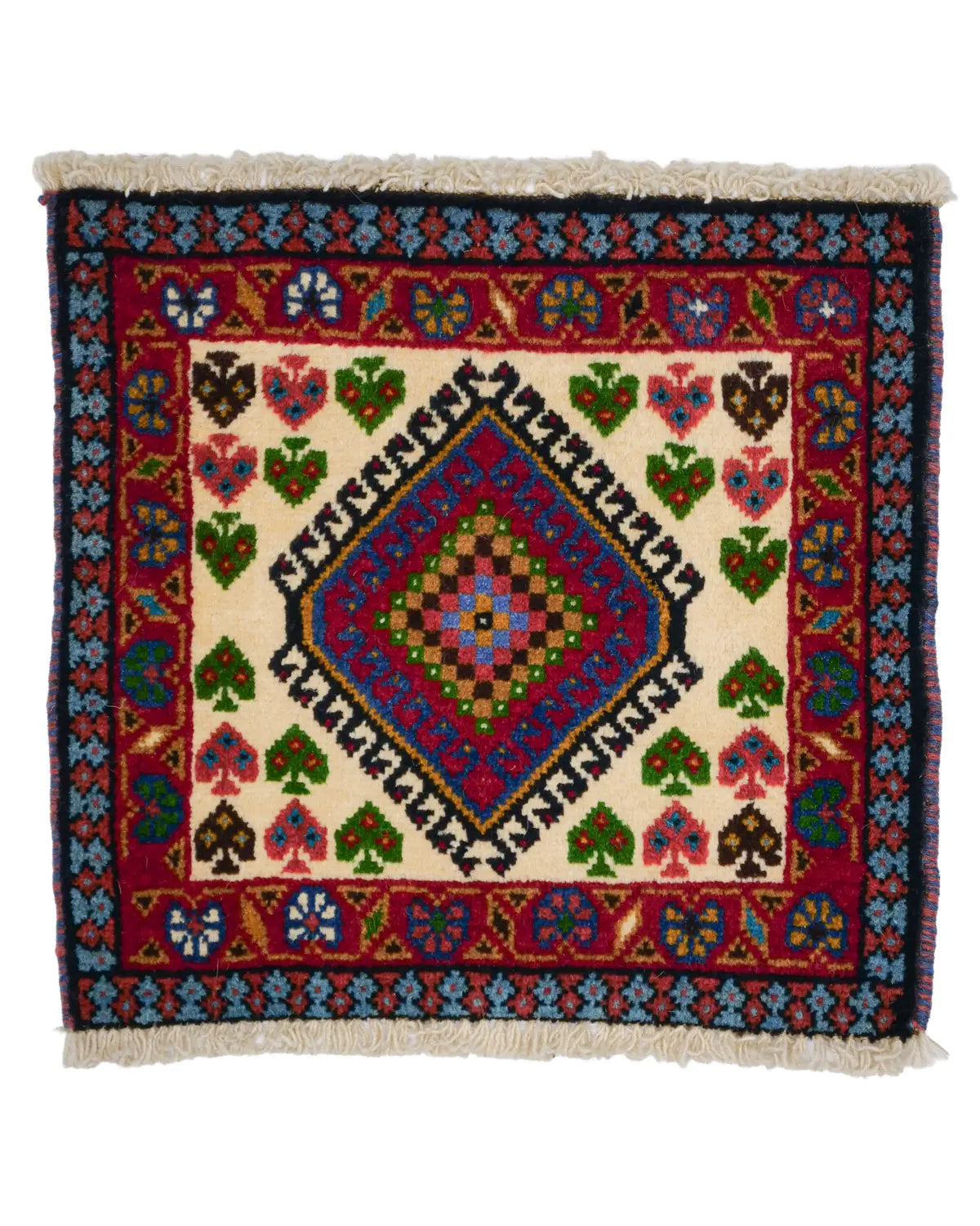 ペルシャ絨毯 ヤラメ 約40cm x 40cm|SATHI RUGS ペルシャ絨毯 ヤラメ 約40cm x 40cm|SATHI RUGS