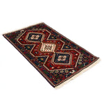 ペルシャ絨毯 ヤラメ 78x125cm 赤 レッド 手織り ラグ