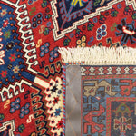 ペルシャ絨毯 ヤラメ 78x125cm 赤 レッド 手織り ラグ