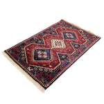 ペルシャ絨毯 ヤラメ 78x125cm 赤 レッド 手織り ラグ