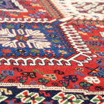 ペルシャ絨毯 ヤラメ 78x125cm 赤 レッド 手織り ラグ