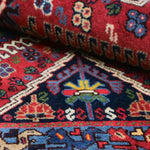 ペルシャ絨毯 ヤラメ 78x125cm 赤 レッド 手織り ラグ