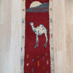 シーラーズ産の手織りペルシャ絨毯ギャッベ長いサイズ