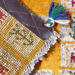 ペルシャ絨毯 ギャッベ 黄色 オレンジ