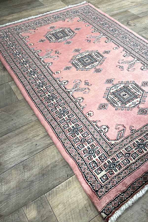 独特の上品 46cmx66cm 可愛いピンク ミニ ラグ 手織り玄関マット
