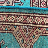 パキスタン絨毯 ランナー 緑