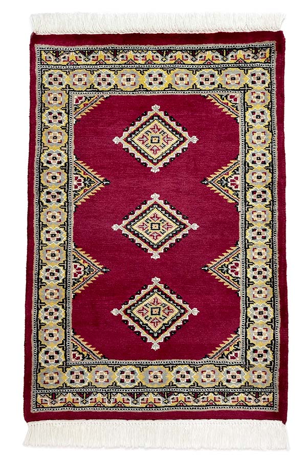 パキスタン絨毯 | ウール素材 | サイズ約63cm x 94cm | パキスタン