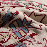 花と葉の刺繍キリム