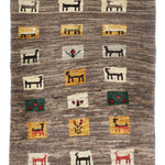 ギャッベ  ペルシャ絨毯 茶色